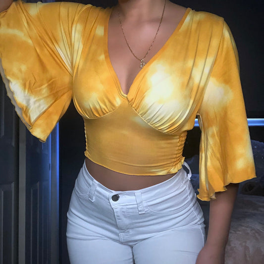 Yellow Mariposa Top