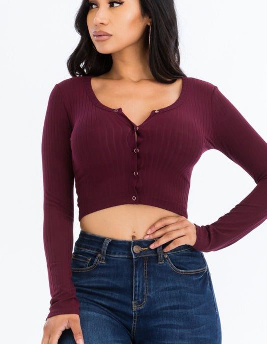 Fall Love Top (Burgundy)