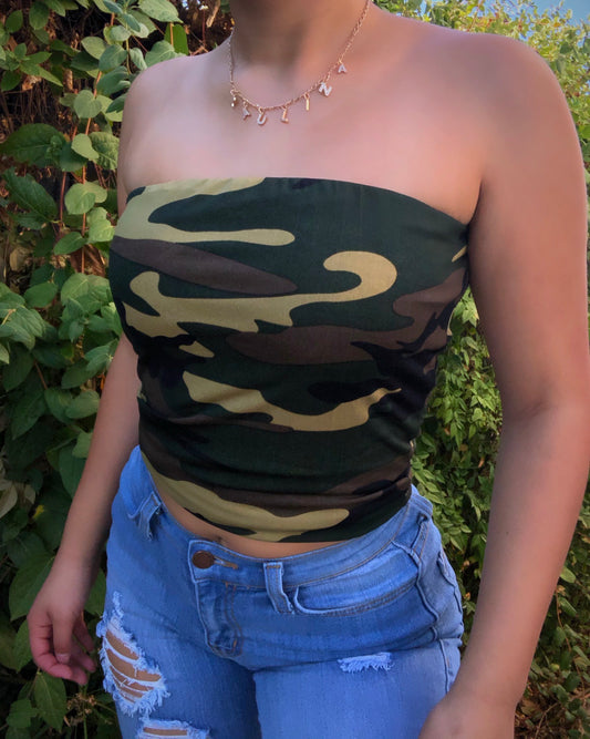 Green Camo Tube Top