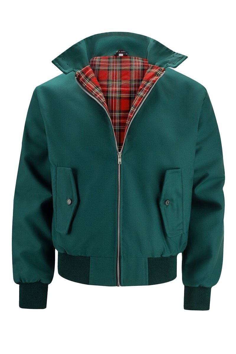 Henrik | Herren Harrington-Jacke mit Karo-Futter Reißverschluss Umlegekragen und Rippbündchen - image 17