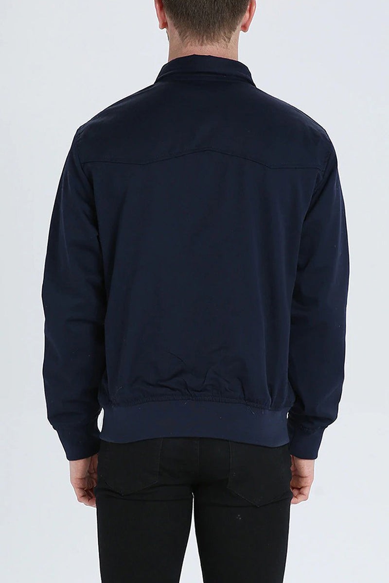 Henrik | Herren Harrington-Jacke mit Karo-Futter Reißverschluss Umlegekragen und Rippbündchen - image 4