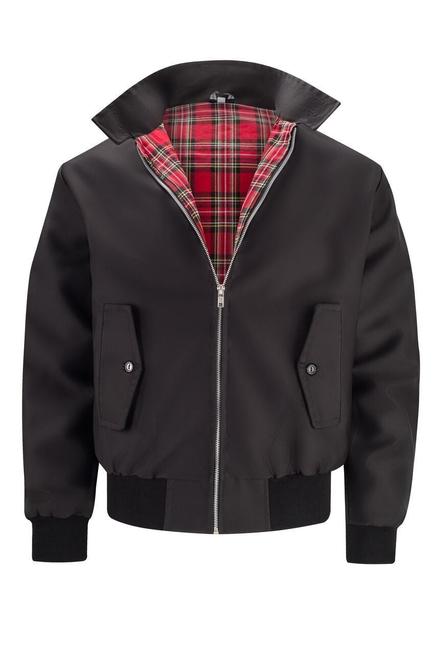 Henrik | Herren Harrington-Jacke mit Karo-Futter Reißverschluss Umlegekragen und Rippbündchen - image 6