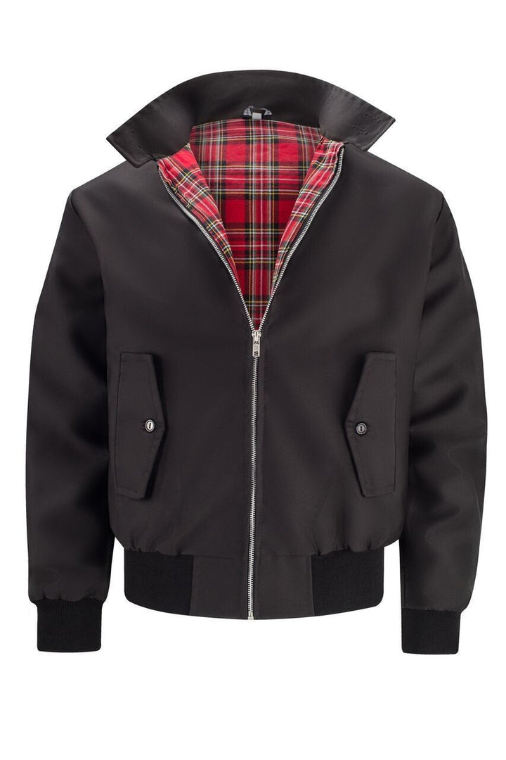Henrik | Herren Harrington-Jacke mit Karo-Futter Reißverschluss Umlegekragen und Rippbündchen - image 6