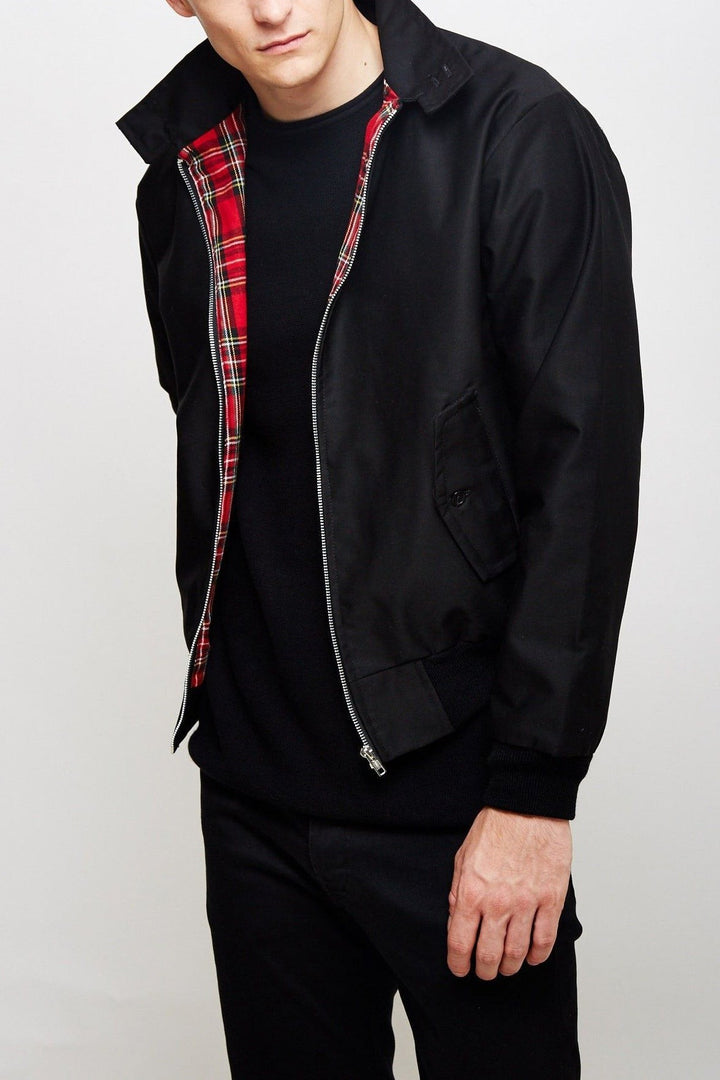Henrik | Herren Harrington-Jacke mit Karo-Futter Reißverschluss Umlegekragen und Rippbündchen - image 7