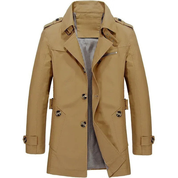Herrenjacke in Camelbraun mit Brusttasche und taillierter Silhouette