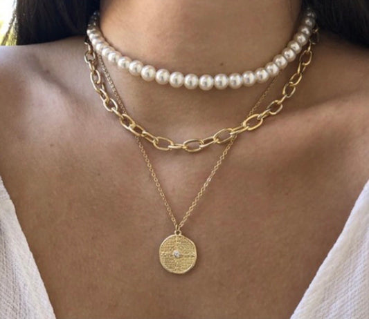 Angel Triple-layered Necklace